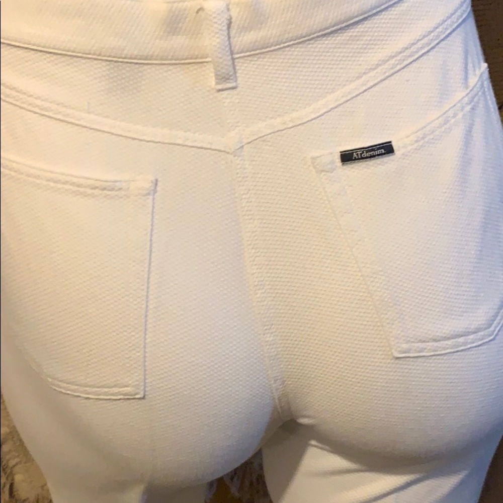 Ann Taylor white pique jeans - Picture 3 of 5